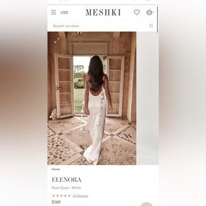 Meshki Elenora Rose Gown - White